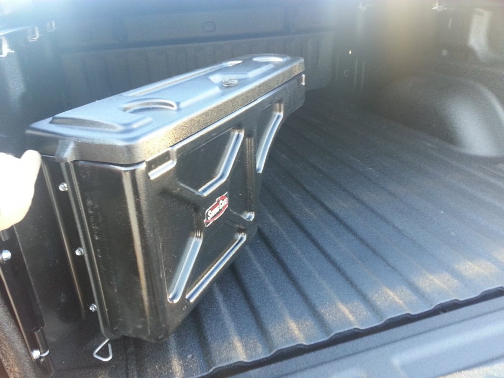 The Swing Case adds space to the bed of your truck.